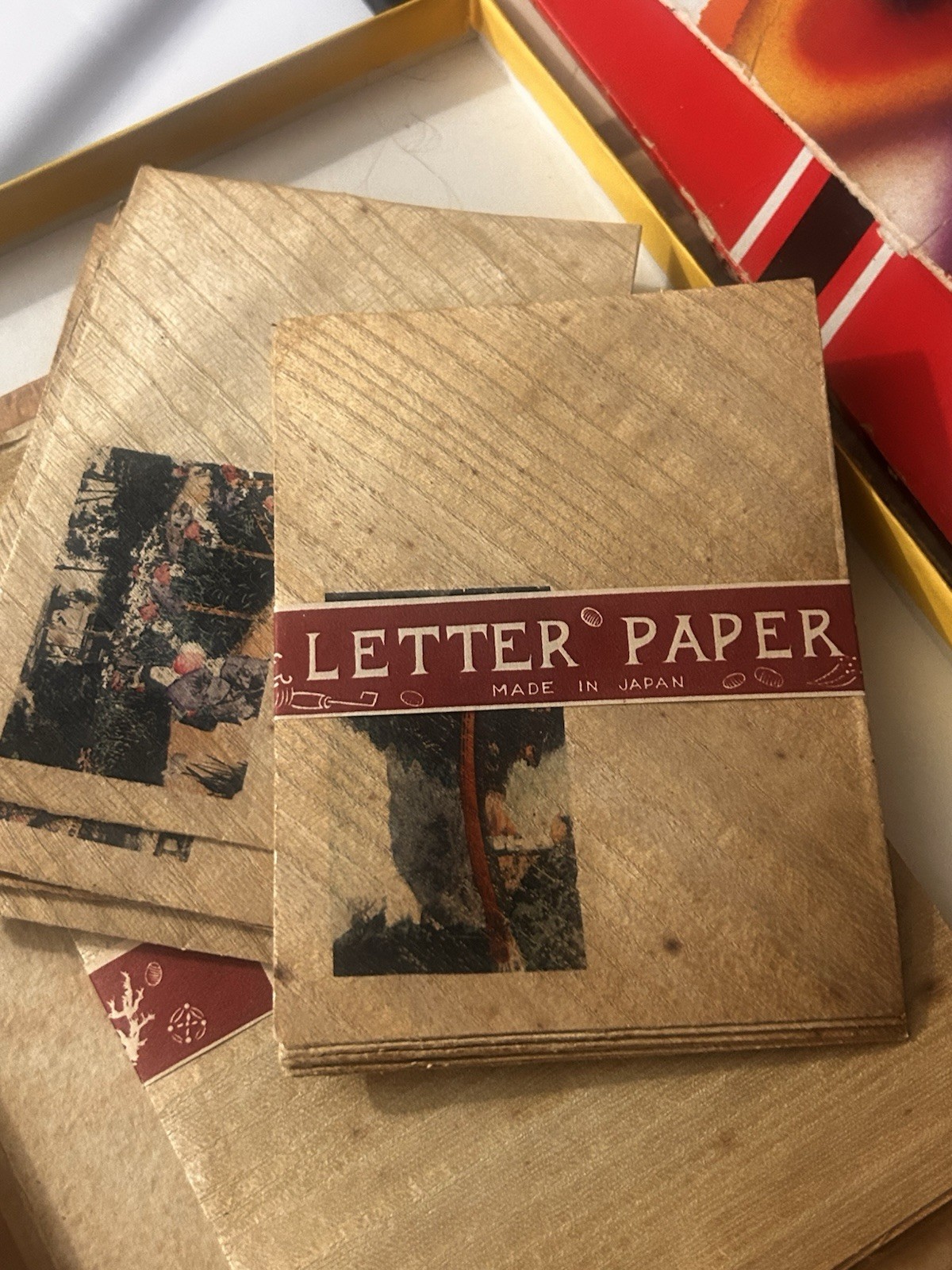 Japan Hand Painted Bird Stationary + Envelopes