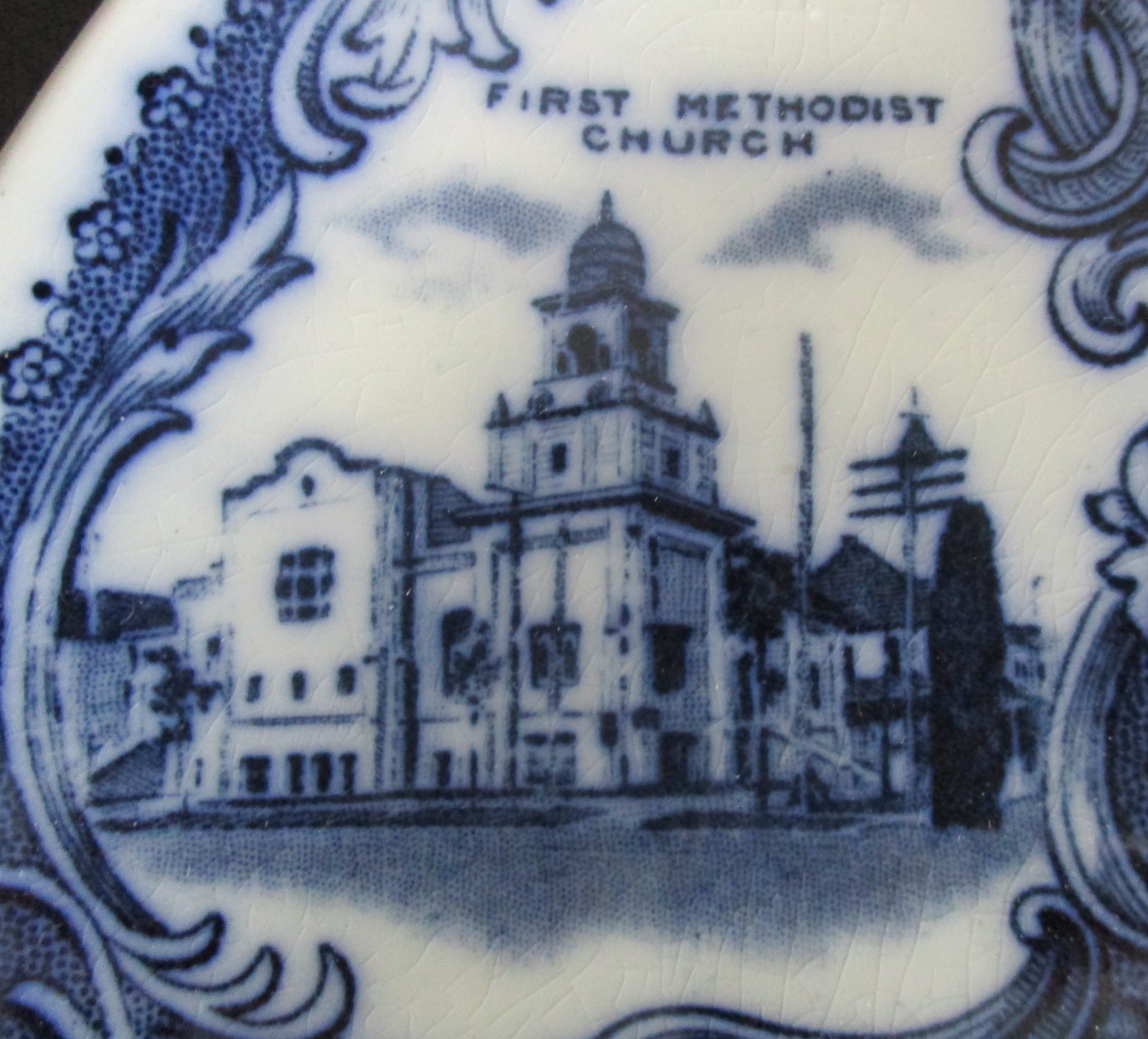 Early 20th Century Souvenir Multi Scene Plate Jacksonville Florida