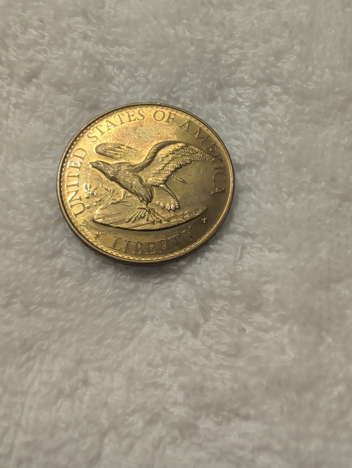 United States Of America Liberty Great Seal Of CA Eureka Pre-owned Brass Collect
