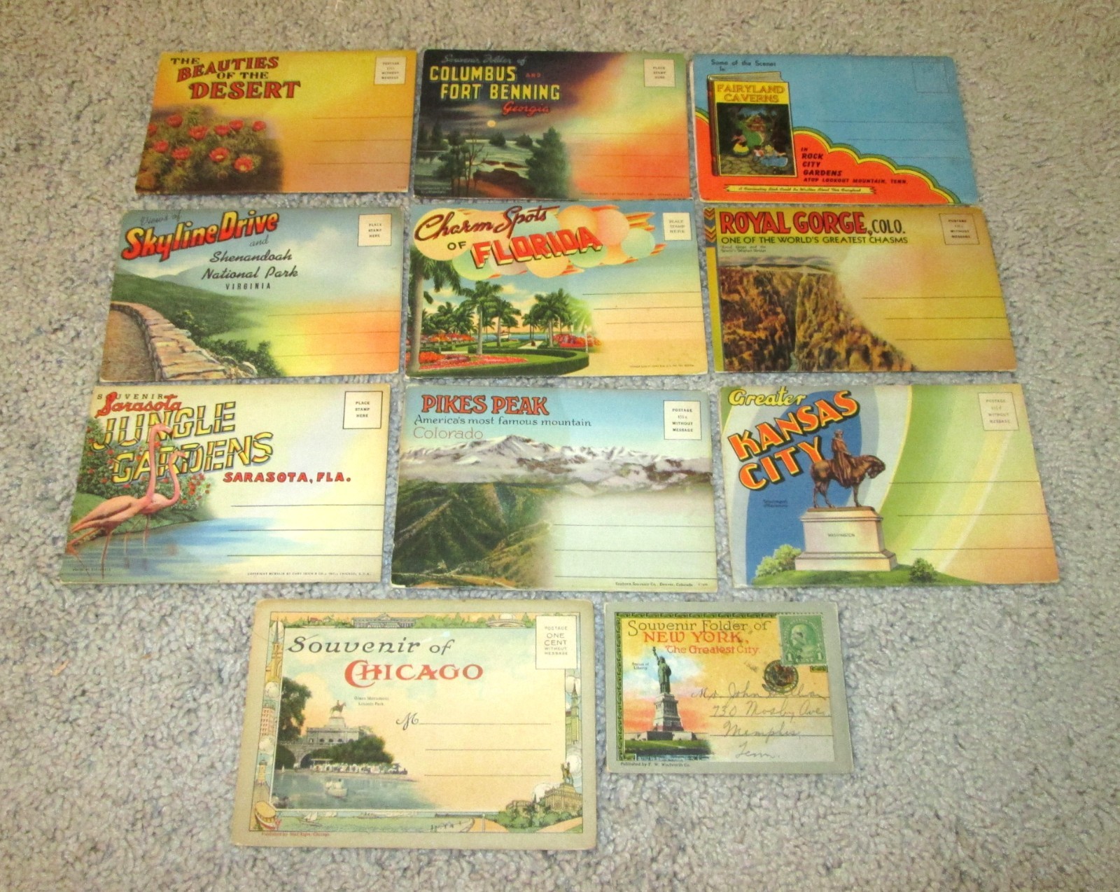 Vintage Souvenir Folders and View Booklets Lot of 20 diff ca 1910s–1950s Bargain
