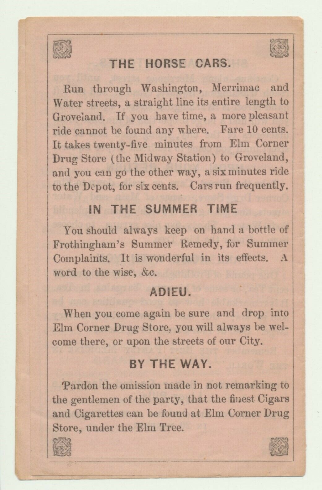 Pamphlet – Visitor’s Guide to Haverhill MA 1870s
