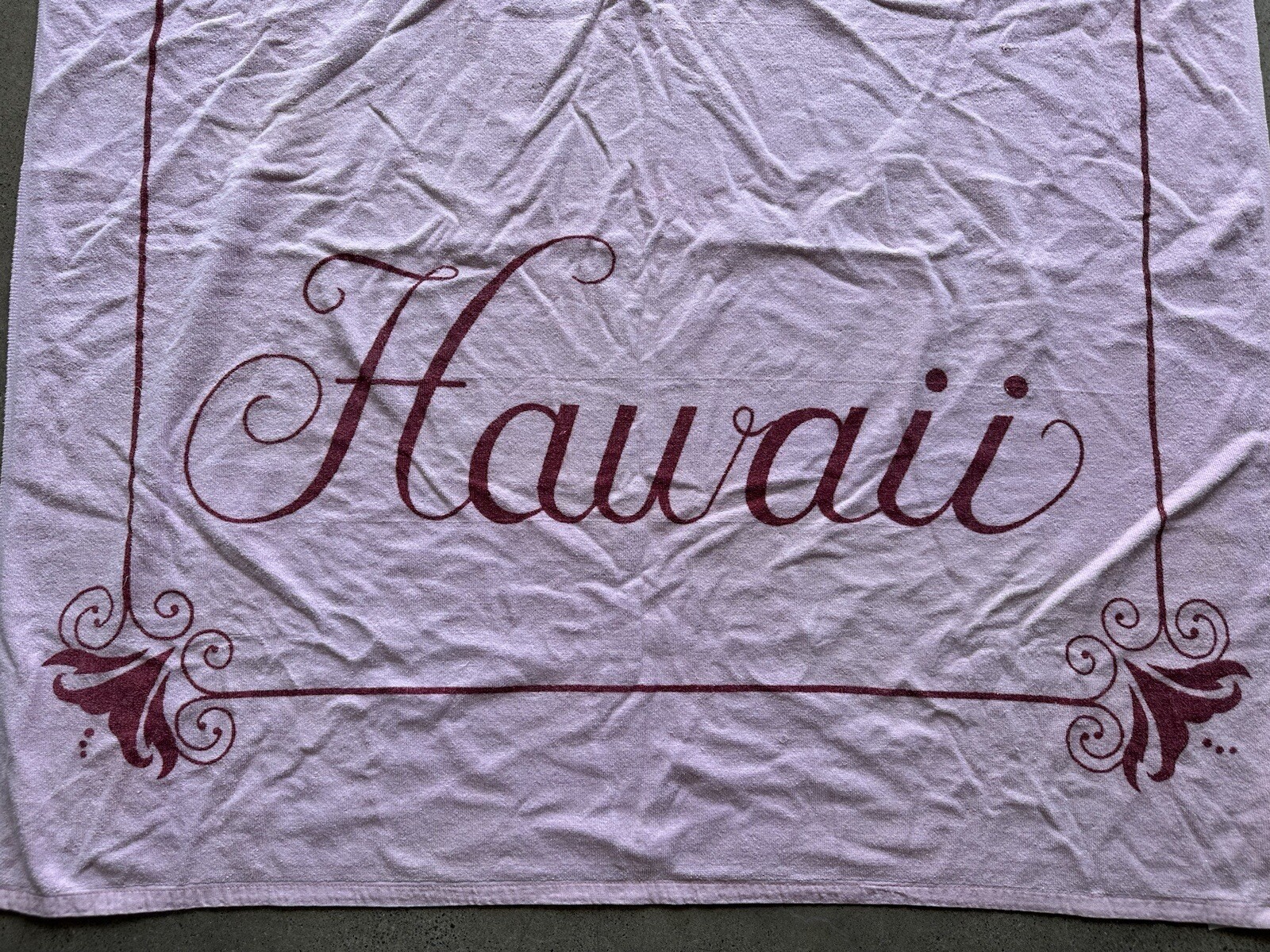 Vintage Unbranded Hawaii Pink Beach Towell