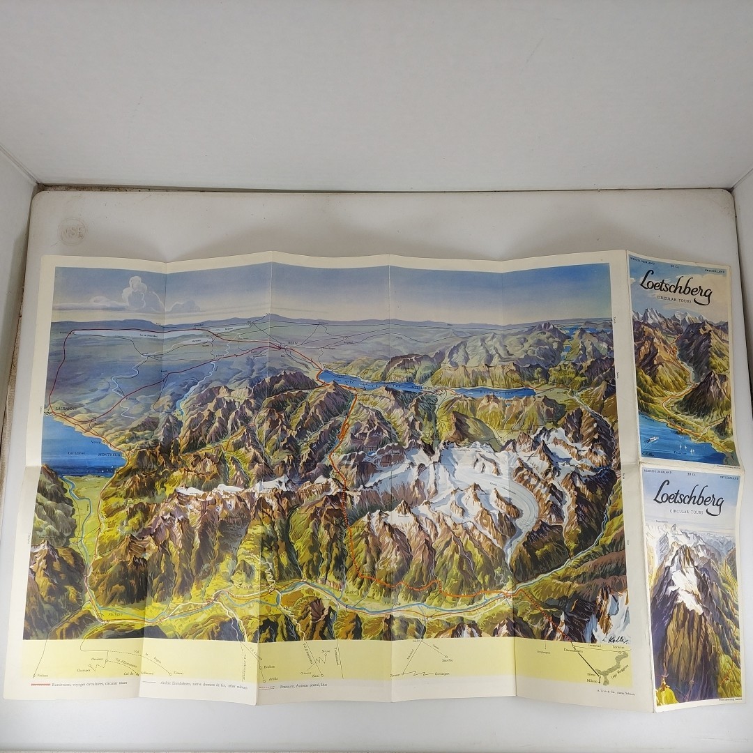 Loetschberg Circular Tours Travel Brochure And Map Bernese Oberland Switzerland