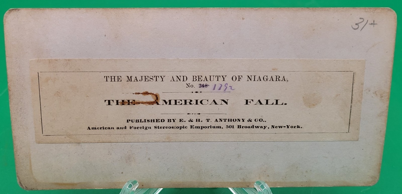 Late 1800’s STEREO VIEWS of NIAGARA FALLS – LOT of 3 – E. & H.T. Anthony Co NY!