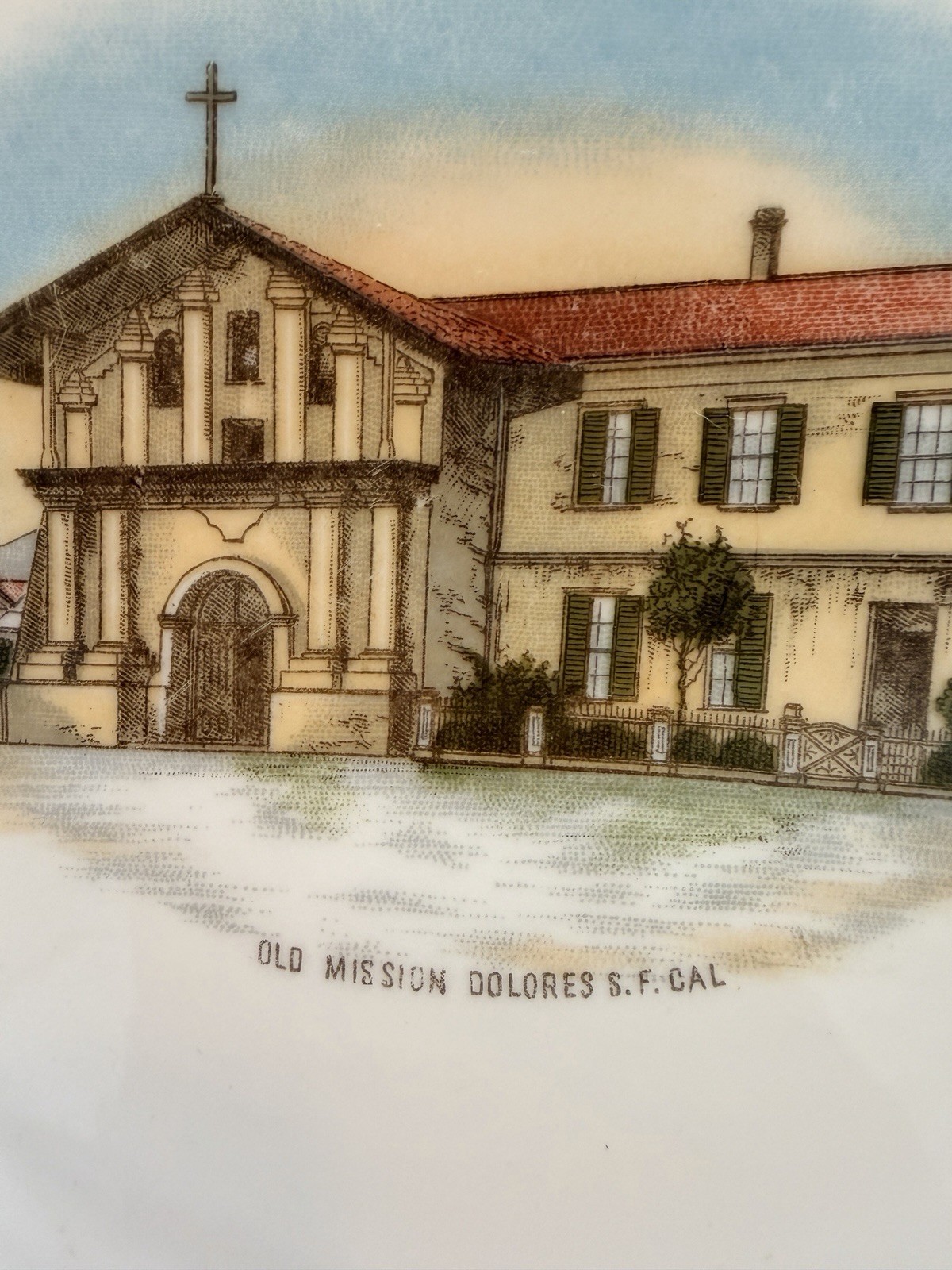 Vtg Mission Dolores San Francisco 8.5” Plate Made In Austria
