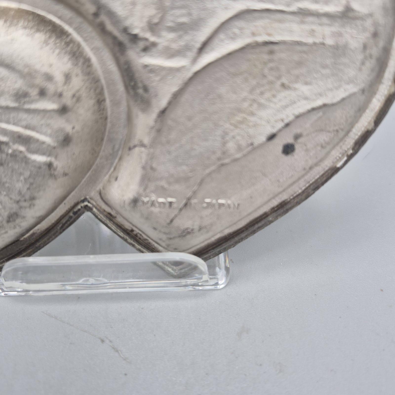 Vintage Niagara Falls Souvenir Metal Trinket Dish Plate Made in Japan Heart