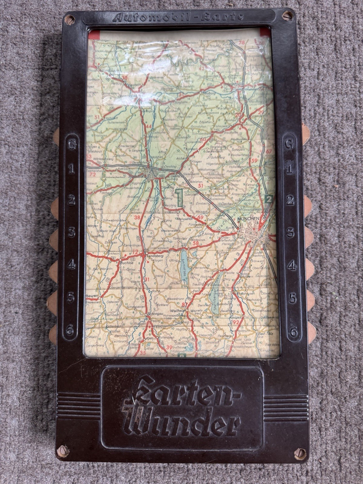 Vintage Austria KARTEN-WUNDER Automobile Car Road Map Bakelite