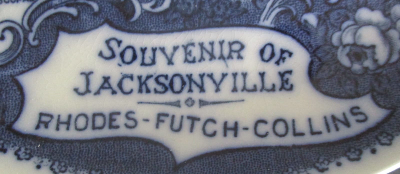 Early 20th Century Souvenir Multi Scene Plate Jacksonville Florida