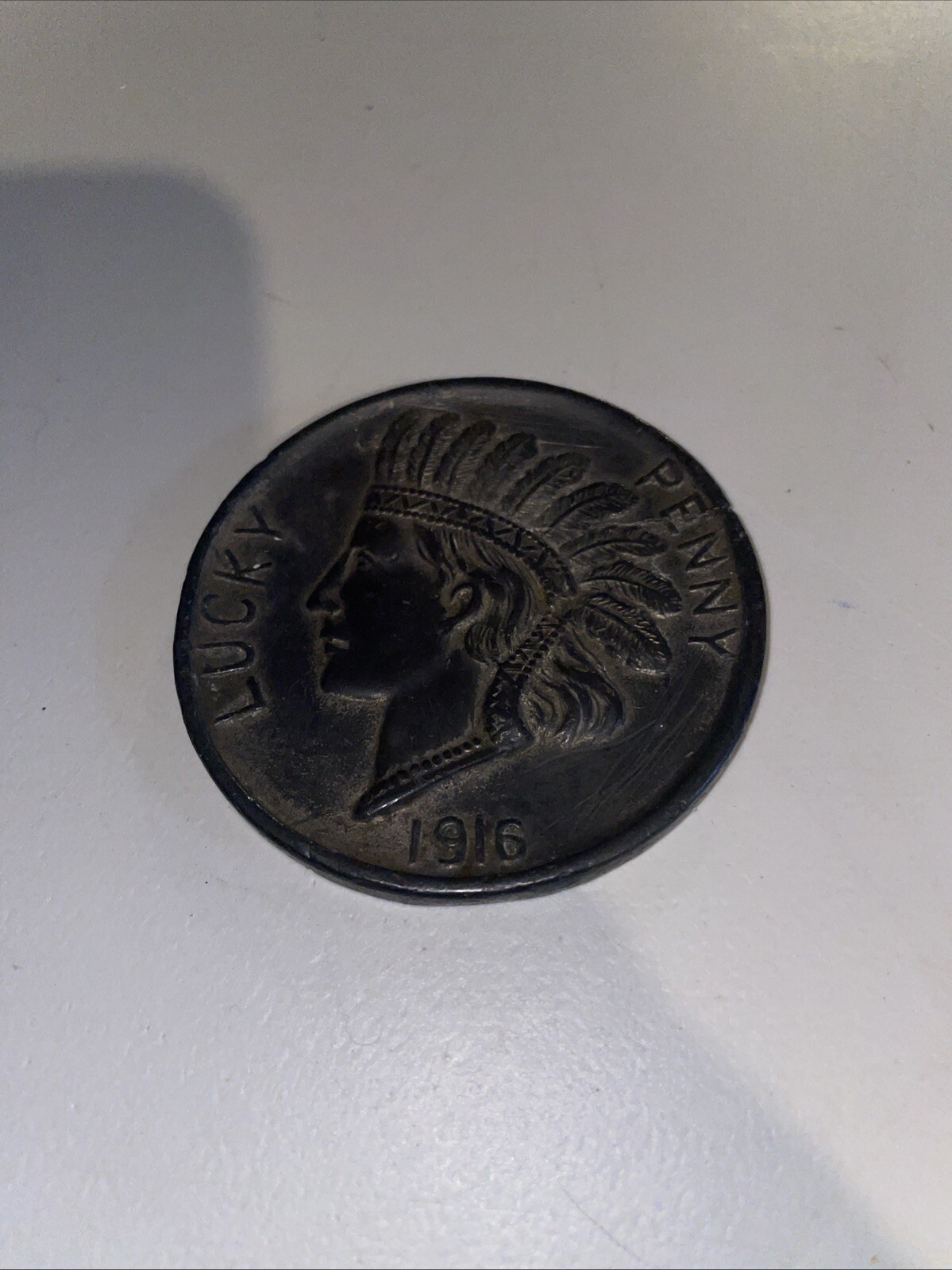 RARE “Lucky Penny” Souvenir 1916 Of Detroit Small Crack