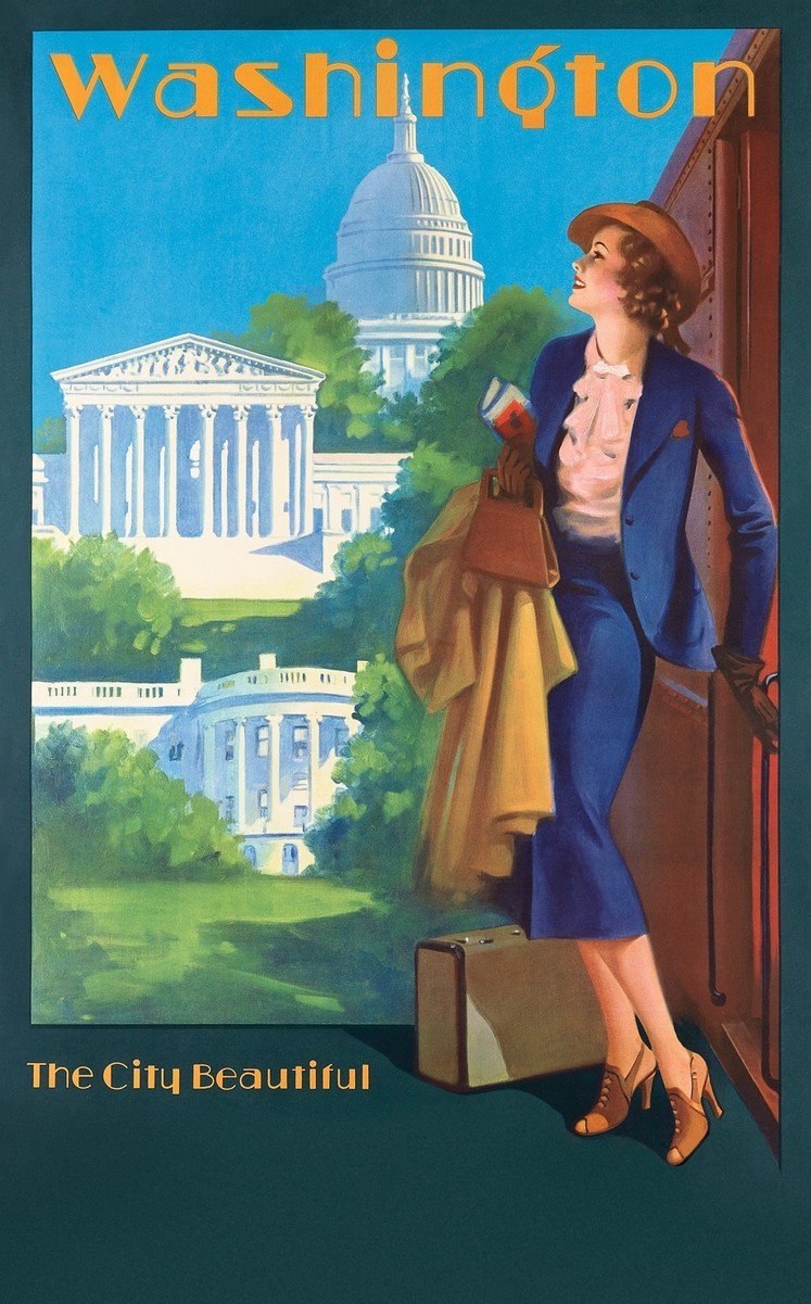Washington D.C. United States America Travel Advertisement Art Poster