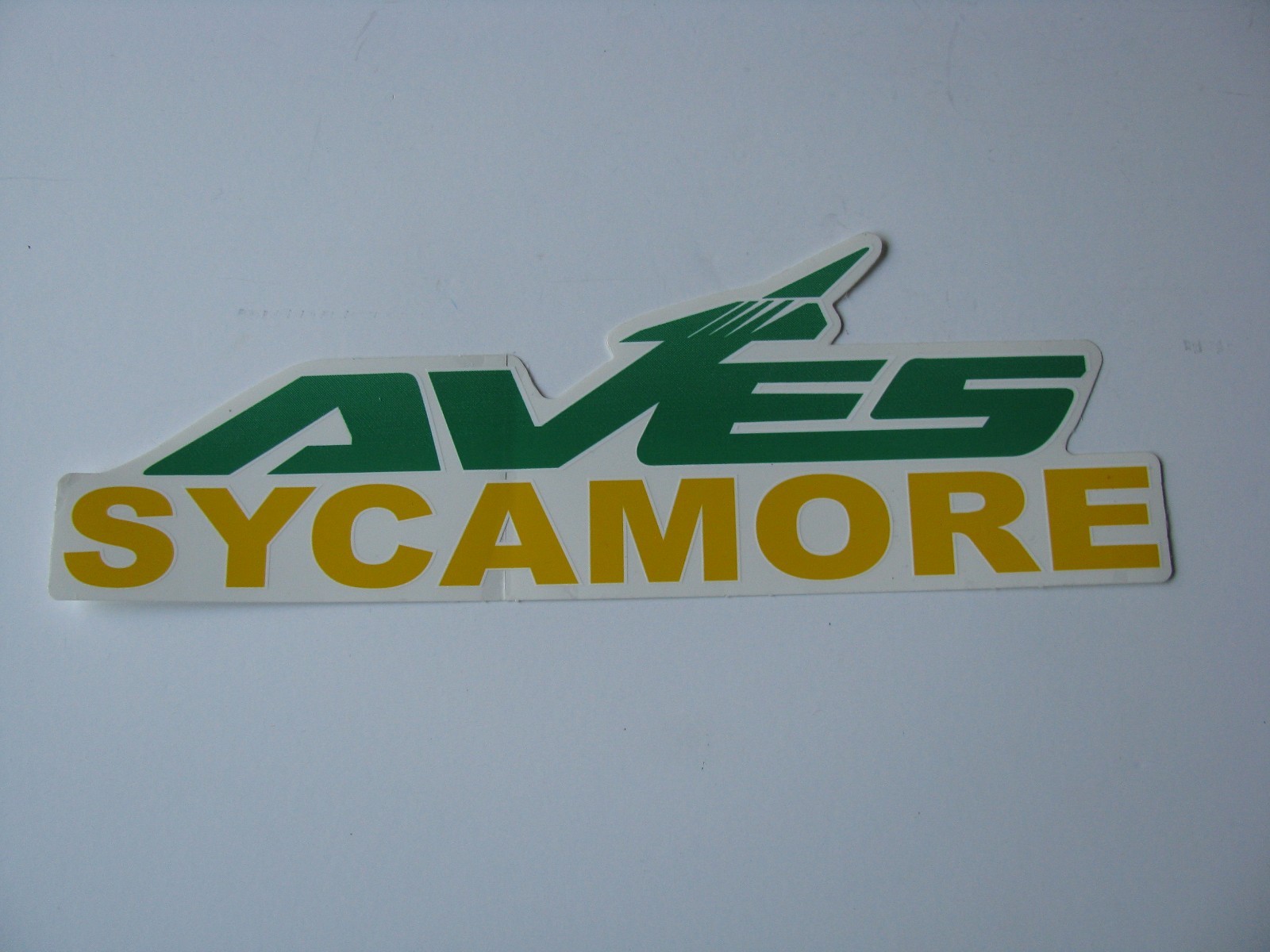 Vtg 9″in Cincinnati Ohio Sycamore Aves Logo Window Bumper Sticker Decal Lg Clear