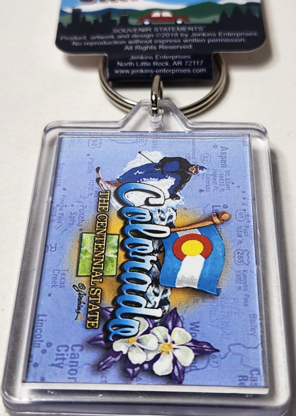 Keychain/keyring Featuring Colorado “The Centennial State” Collectible (3.75″)