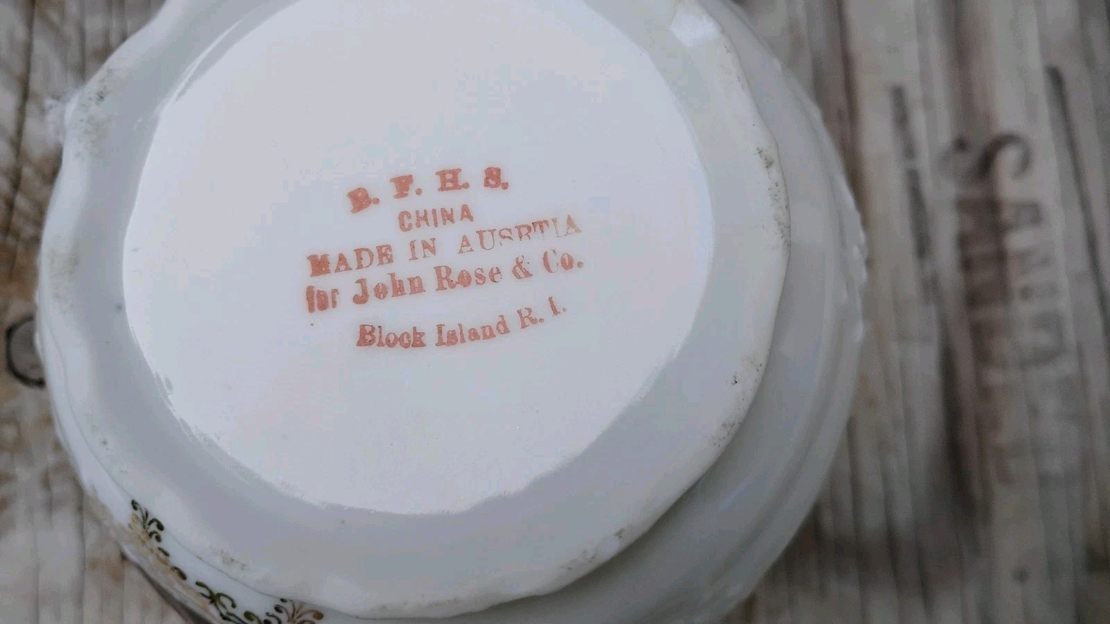 2 1800’s Block Island RI Souvenirs Steamboats Ocean House Austria Sugar Creamer
