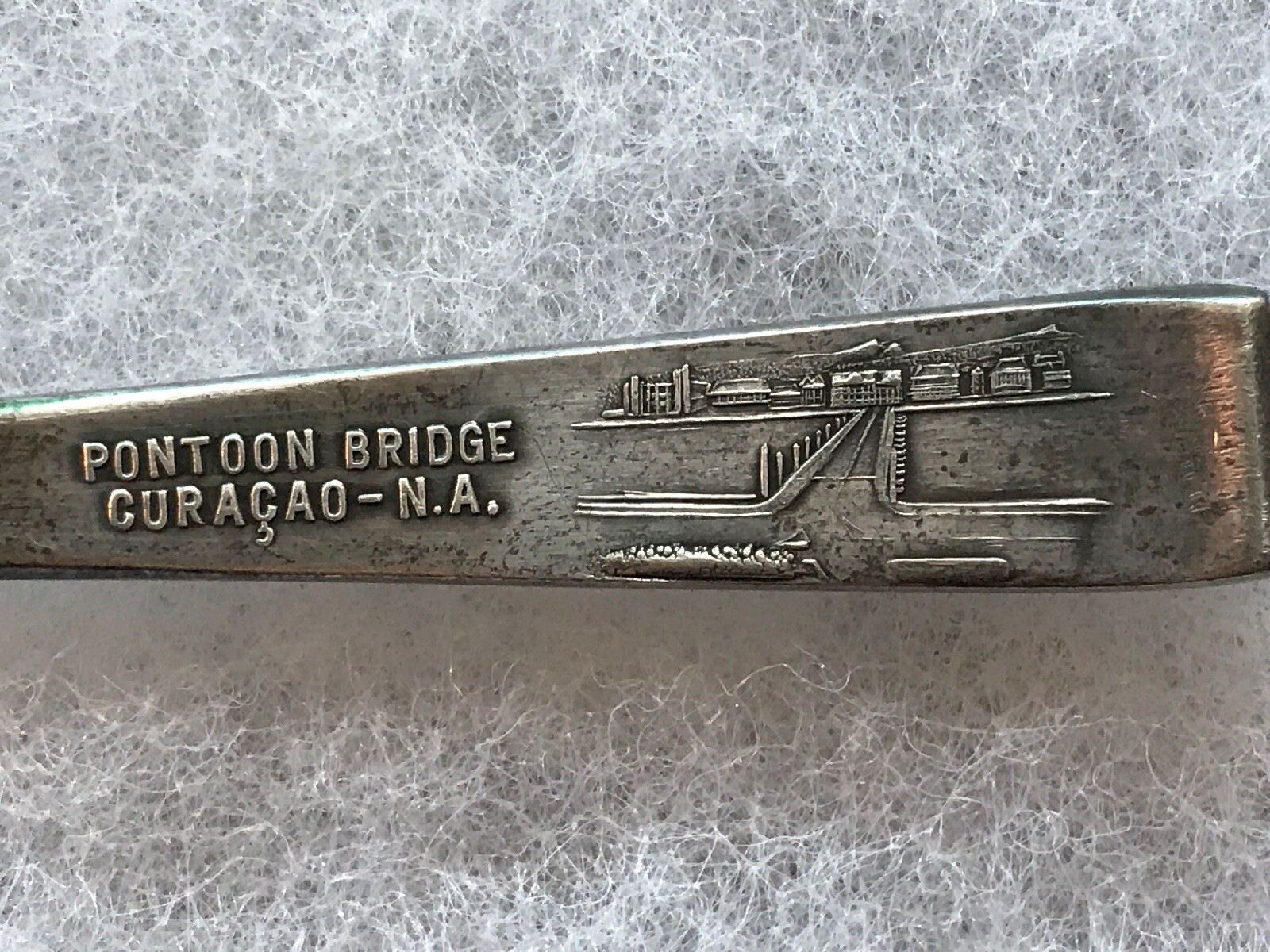 PONTOON BRIDGE Vintage Souvenir Letter Opener, CURACAO, N.A.