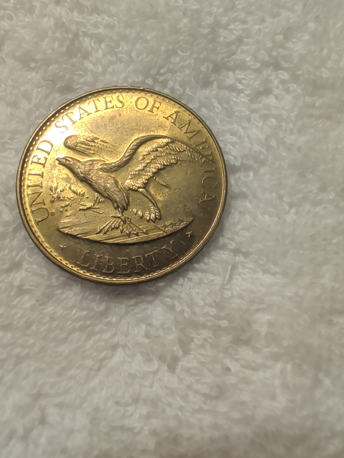 United States Of America Liberty Great Seal Of CA Eureka Pre-owned Brass Collect