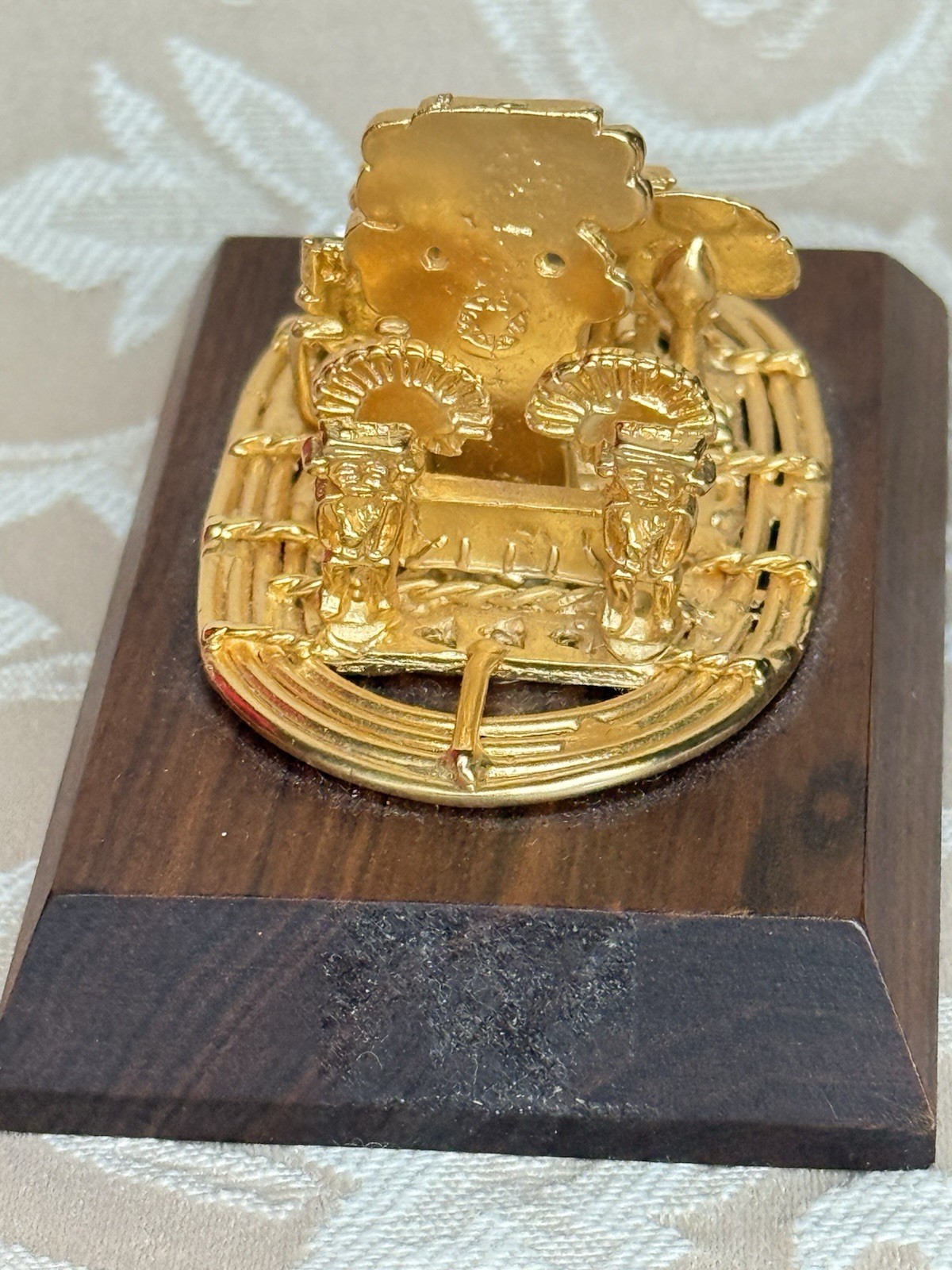 Balsa Muisca Columbia Replica 24K Gold Plated With Base And Case