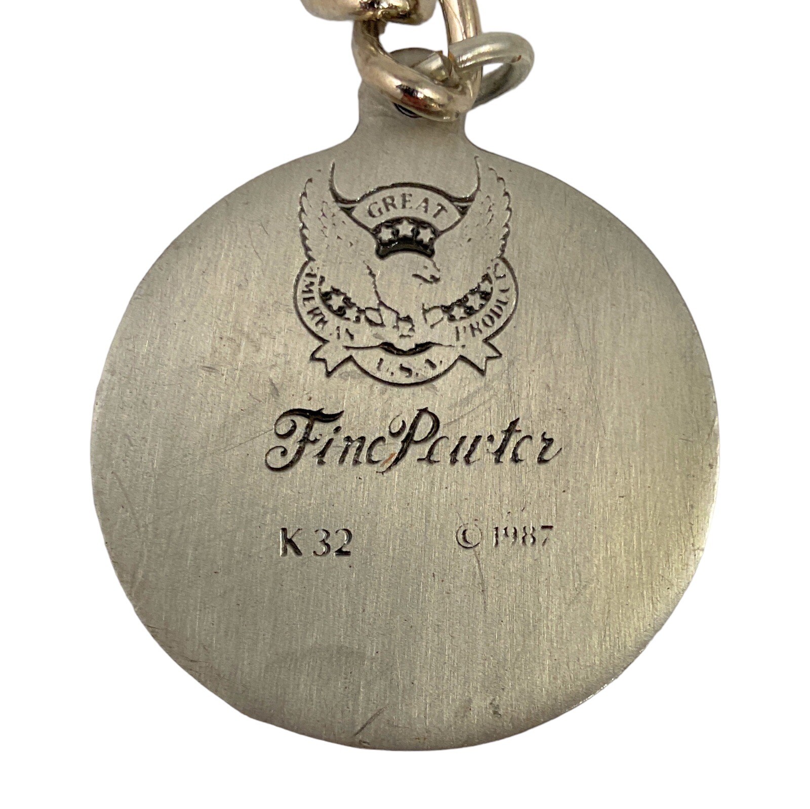 ☀️(1 pc) Texas State Seal Pewter Keychain, 1.25″ Round, Lone Star State Keyring