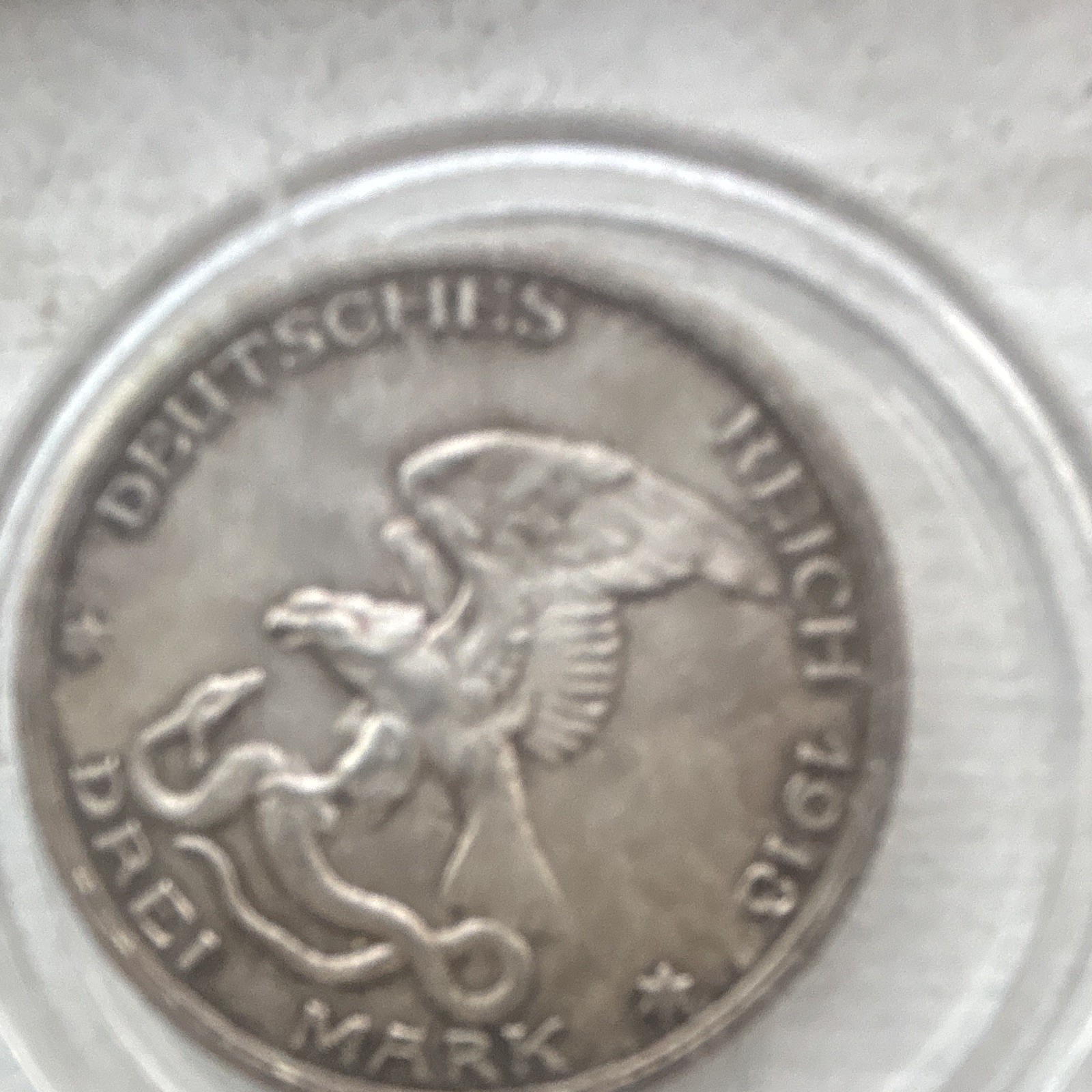 Germany three deutsch mark silver coin 1913 ￼ over 100 years old ￼