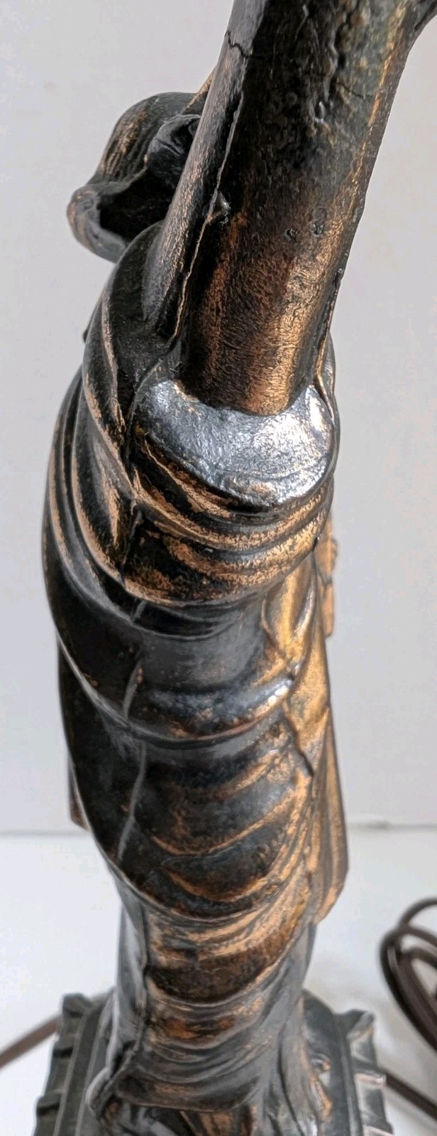 VTG Metal Statue of Liberty Lamp Figurine Bronze Copper NightLight NYC Souvenir