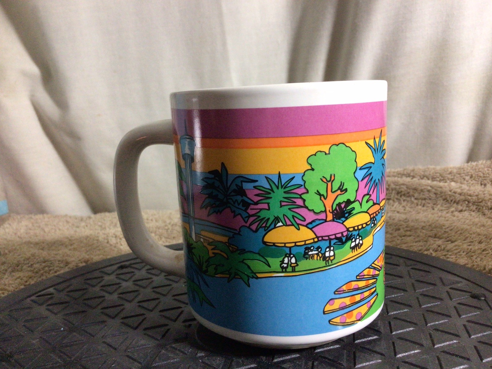 THE ALAMO San Antonio Texas Multicolor Souvenir Ceramic Coffee Mug pre-owned