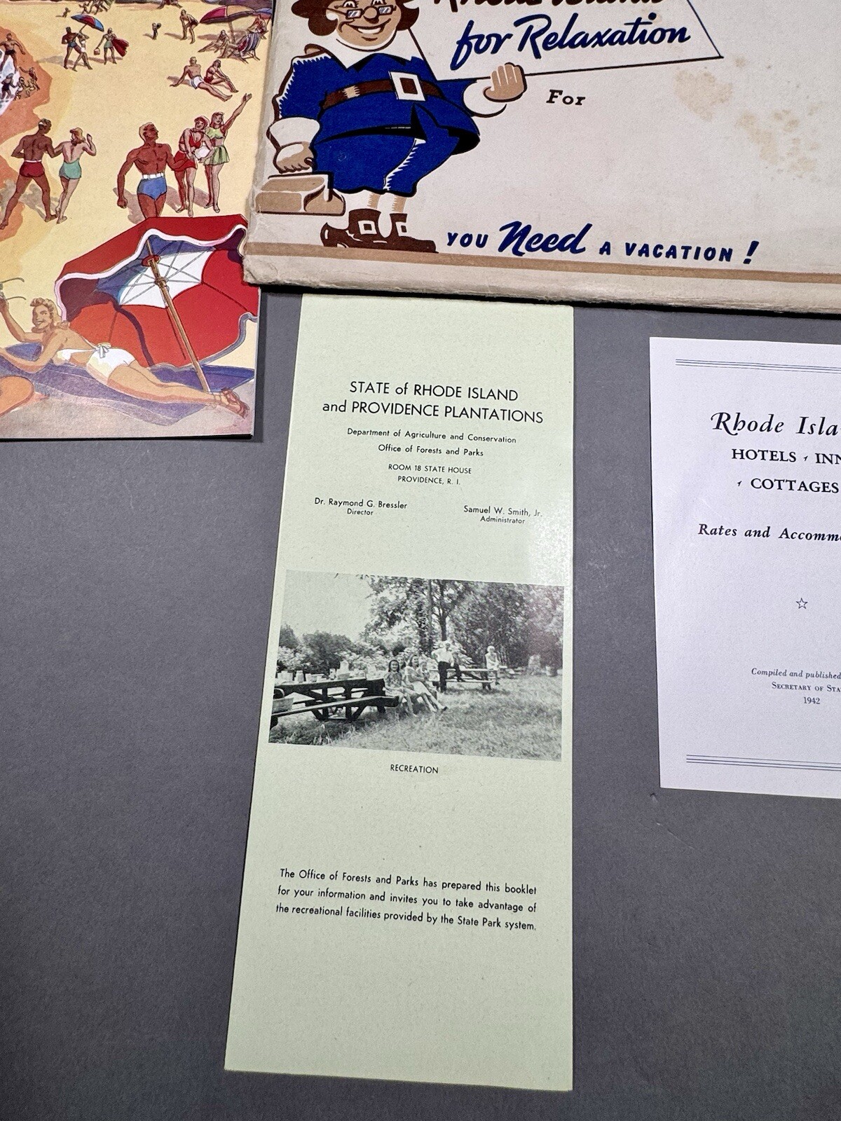 Vintage Rhode Island 1942 Travel Tourism Brochure Travel Pamphlet Booklets