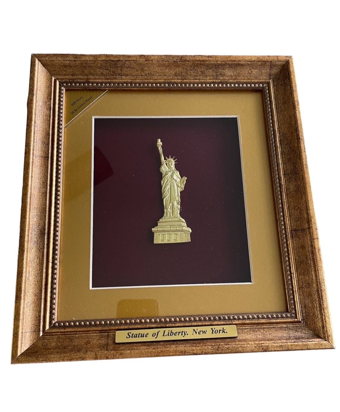 Statue Of Liberty Souvenir, 925 Silver , 24K Gold Plated🗽 ( Handmade )￼