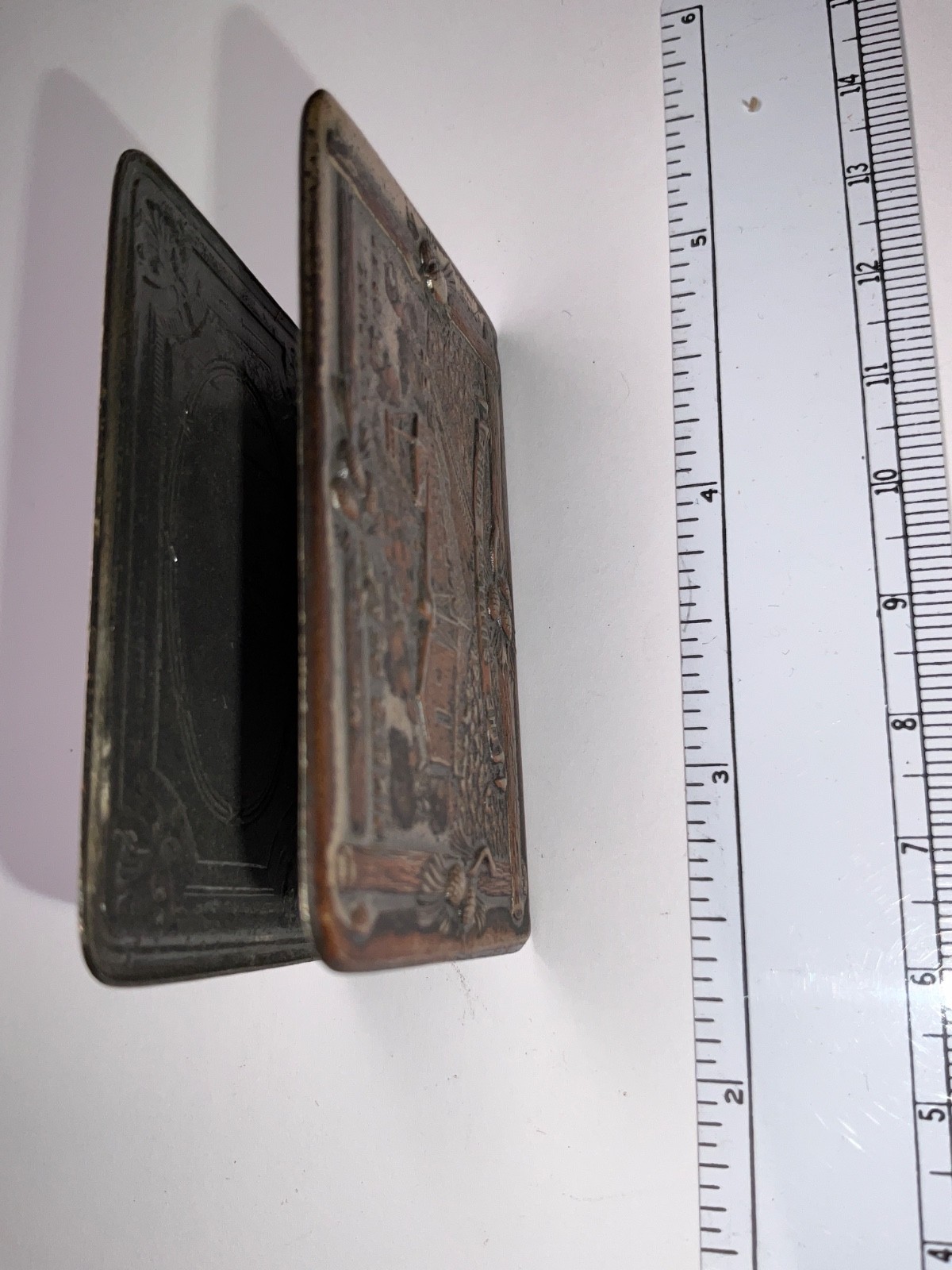 Antique Pikes Peak Summit House Matchbox Sleeve Cover Holder Cog Railway