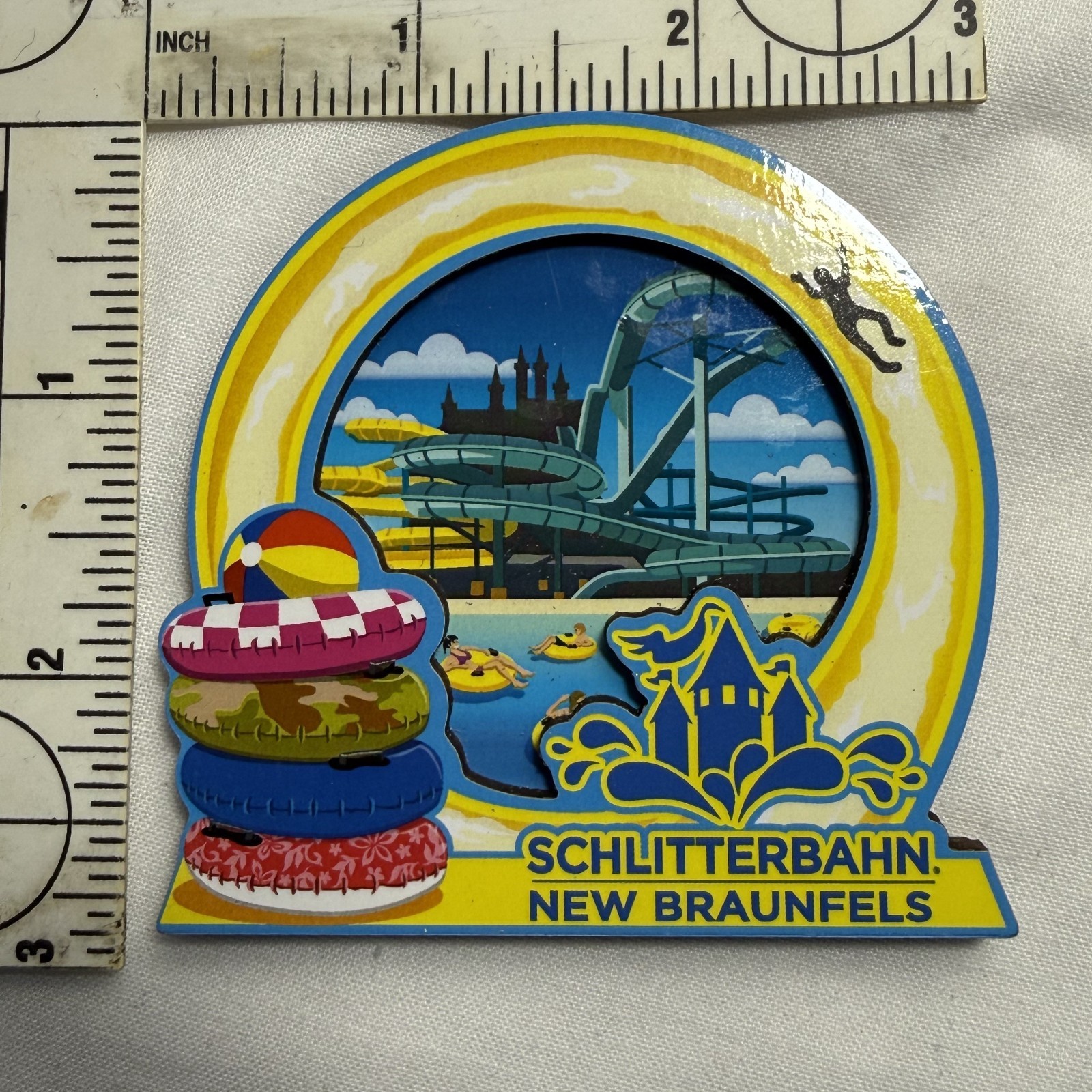 Schlitterbahn New Braunfels Souvenir Magnet RARE