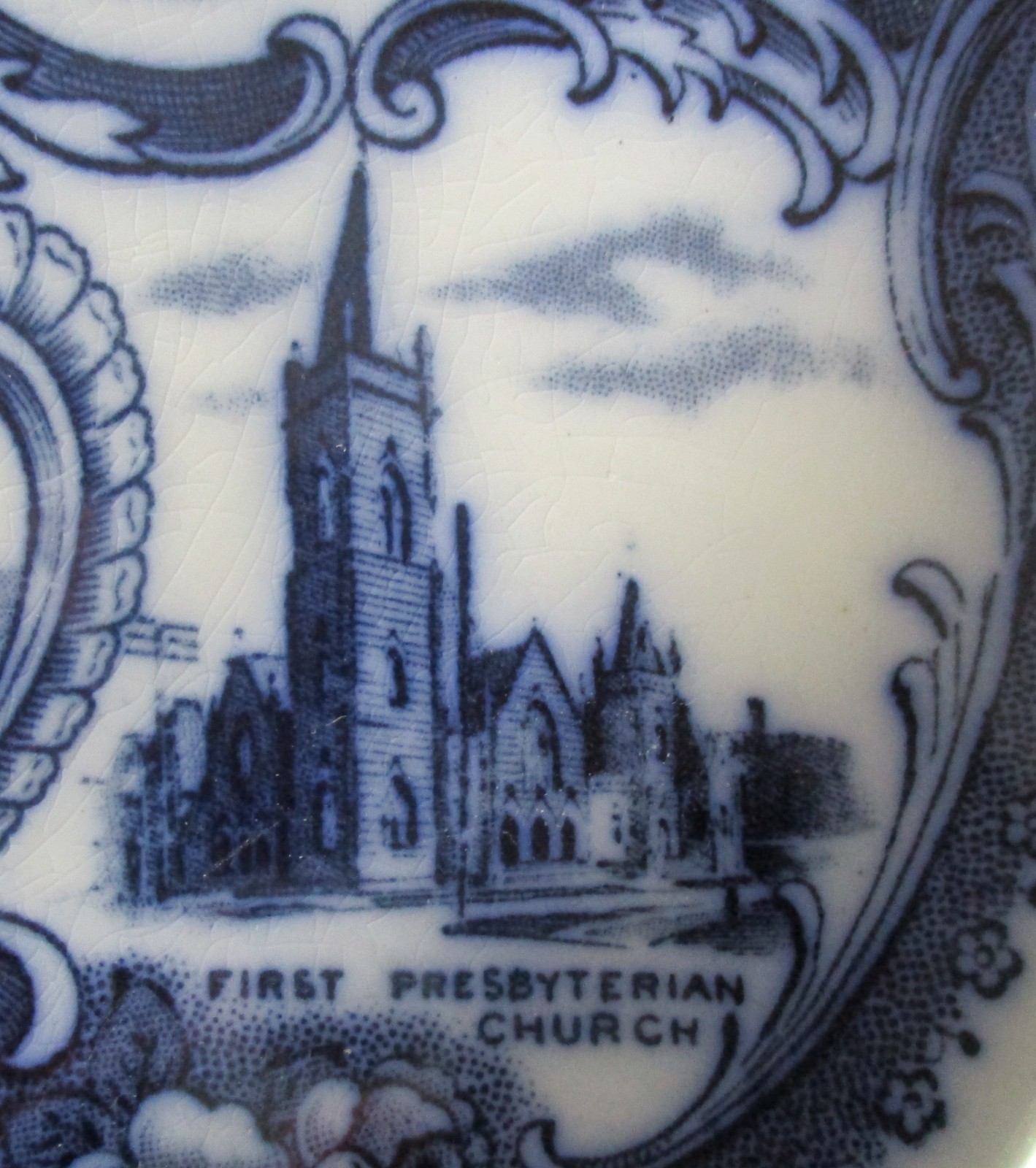 Early 20th Century Souvenir Multi Scene Plate Jacksonville Florida