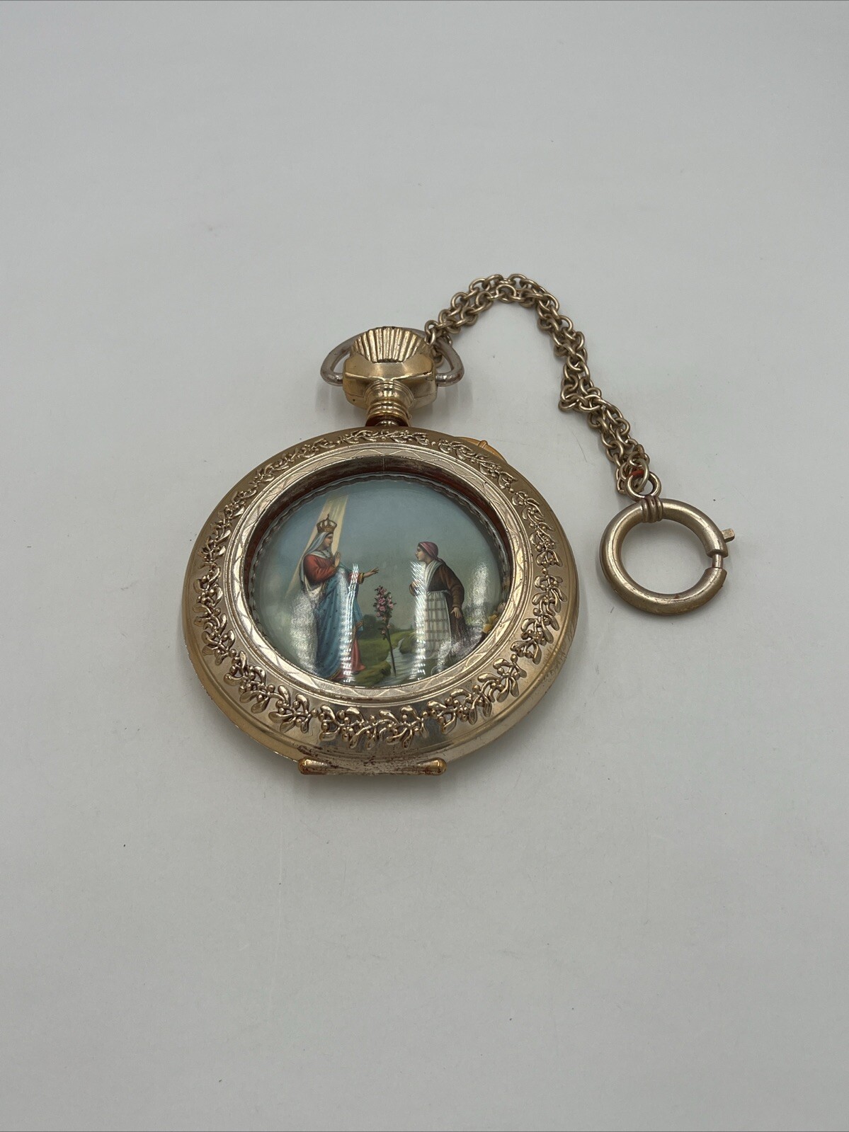 V. Cort Made in Italy Religious Wall Hang Medallion Vintage Round
