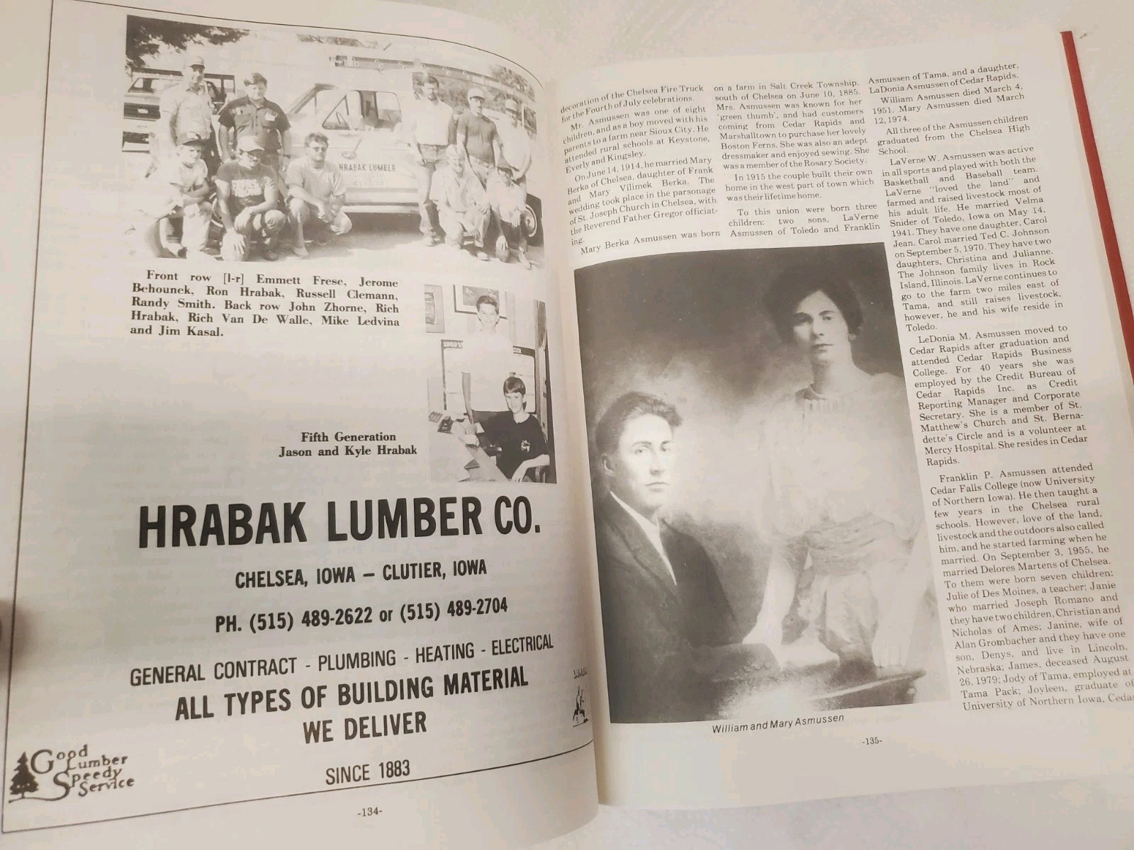 Paperback Book History Of Chelsea Iowa 1864 – 1989