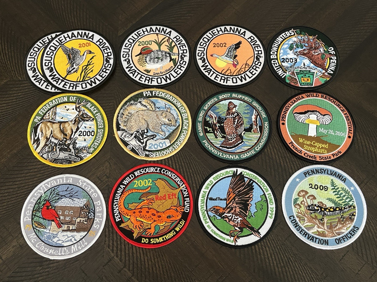 LOT OF 13 PENNSYLVANIA WILDLIFE PATCHES 4″ DIAMETER
