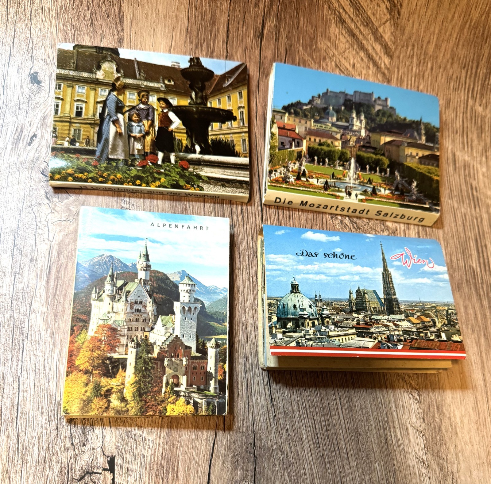 Lot of 4 Vintage Austria Photo Foldout Booklets in German- Travel Souvenirs