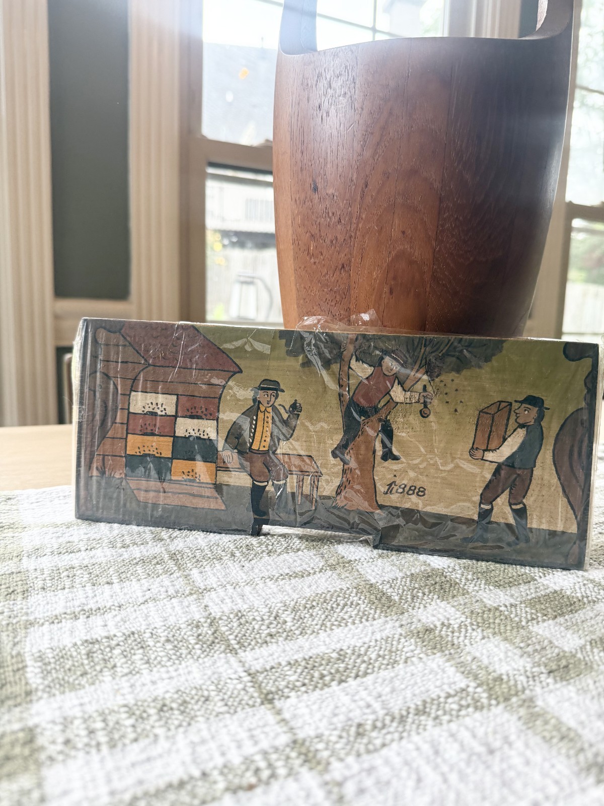 Vintage Slovenian Panjska Koncnica Beehive Panel Folk Art 11.5″ x 5″