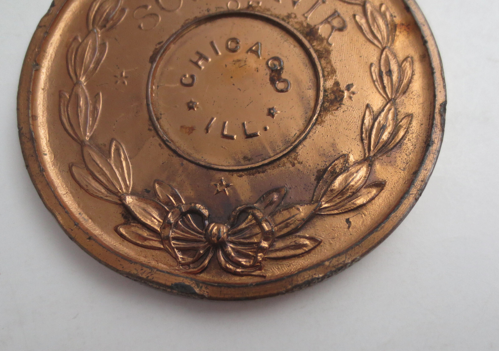 Vintage 1924 Copper Lucky Penny Indian Head Souvenir Chicago IL 3″ Paperweight