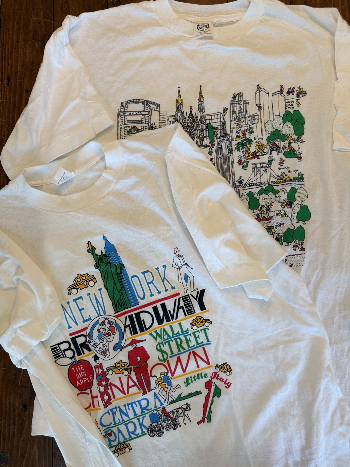MINT unworn Pre 9/11 NYC Souvenir tourist shirts Twin Towers XL