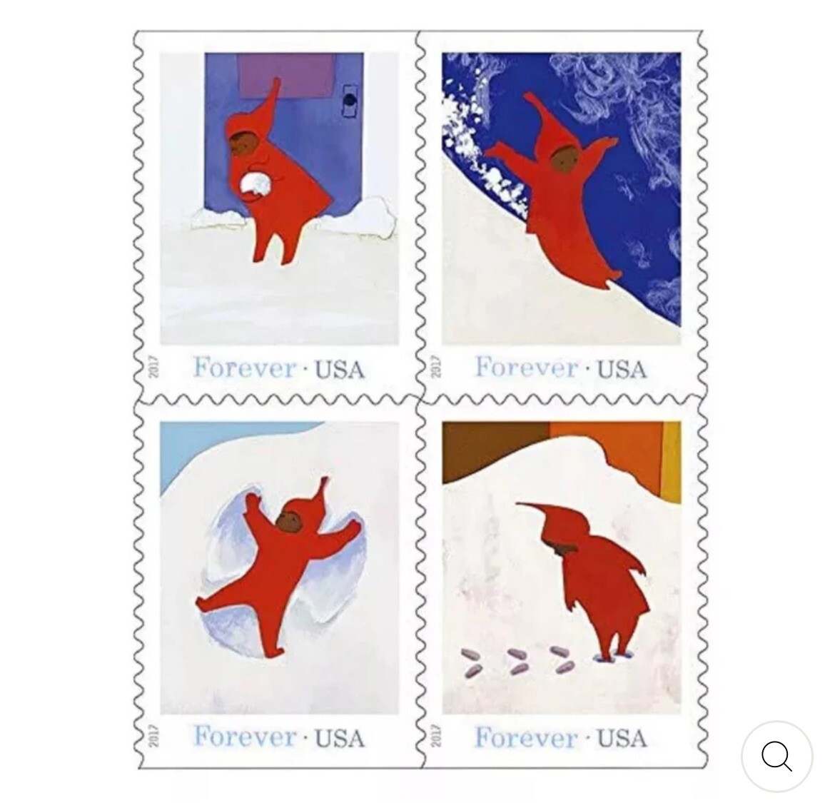THE SNOWY DAY 1 Sheet Of 20 USA Postage