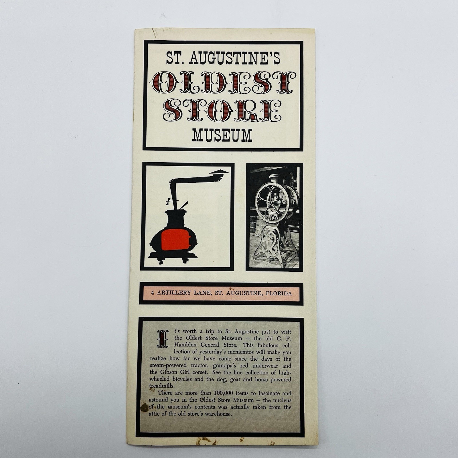 St Augustine’s Oldest Store Museum 1960s Brochure Florida Old General Store