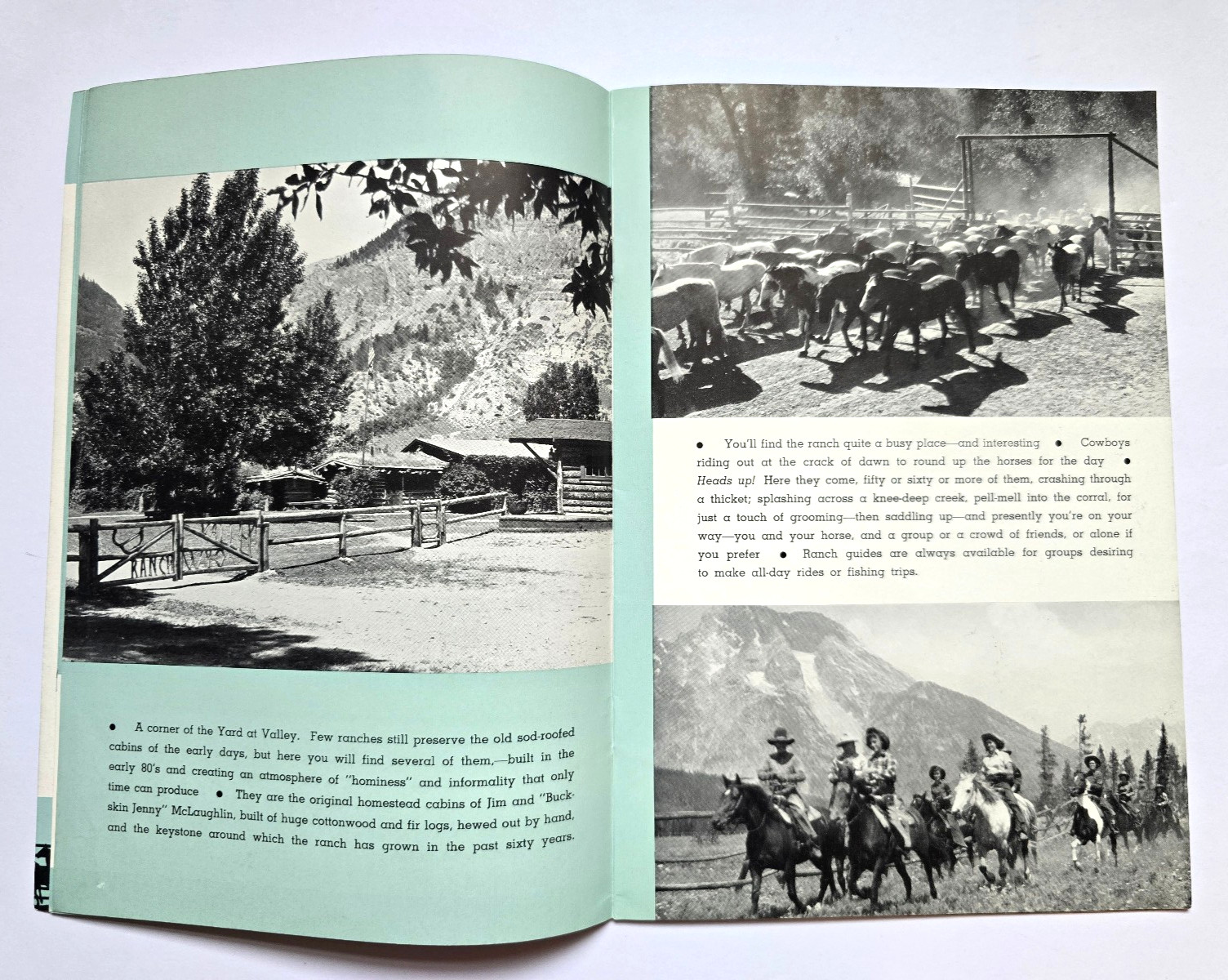 LOT of (4) VALLEY RANCH A2Z / Cody, Wyoming / Tri-Fold Brochures & Travel Book
