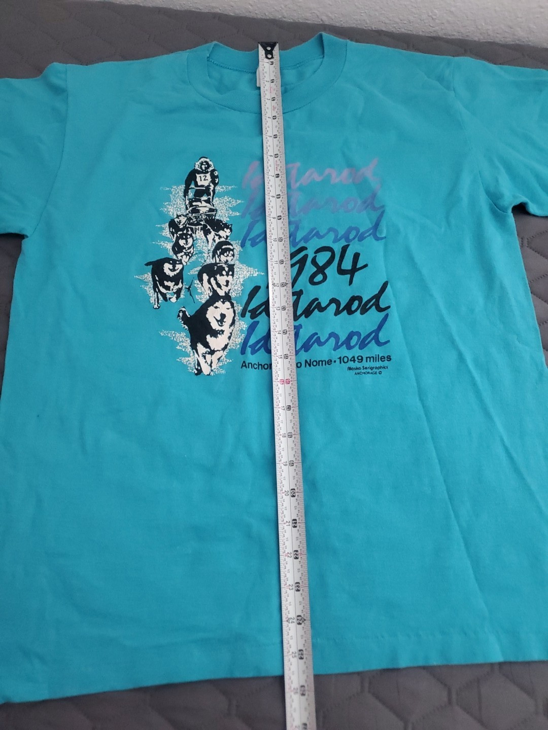 1984 Alaska Iditarod Dog Race Anchorage To Nome T Shirt Size Large Gently Used