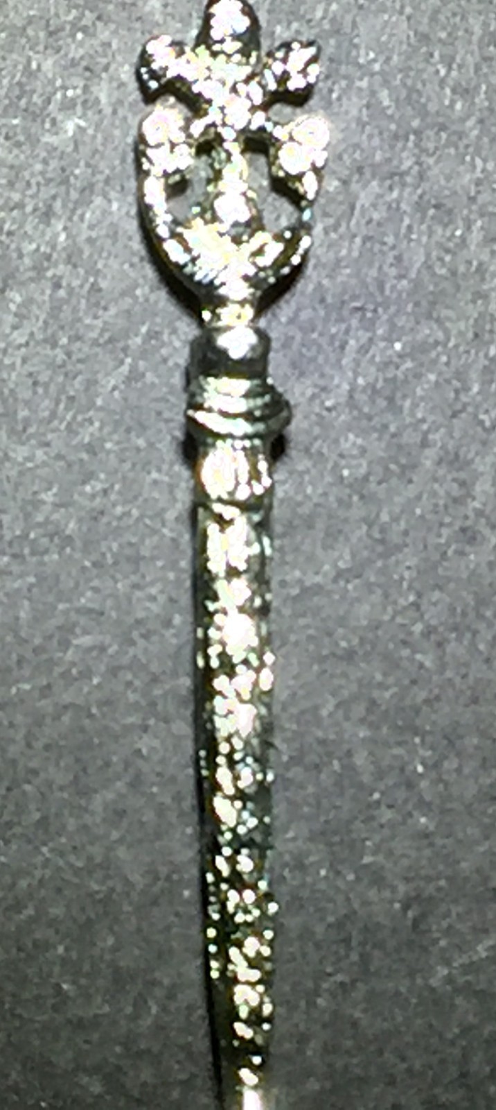 Vintage Silver (8.6g) Painted Spoon Collectible Roma Italy RARE Near Flawless