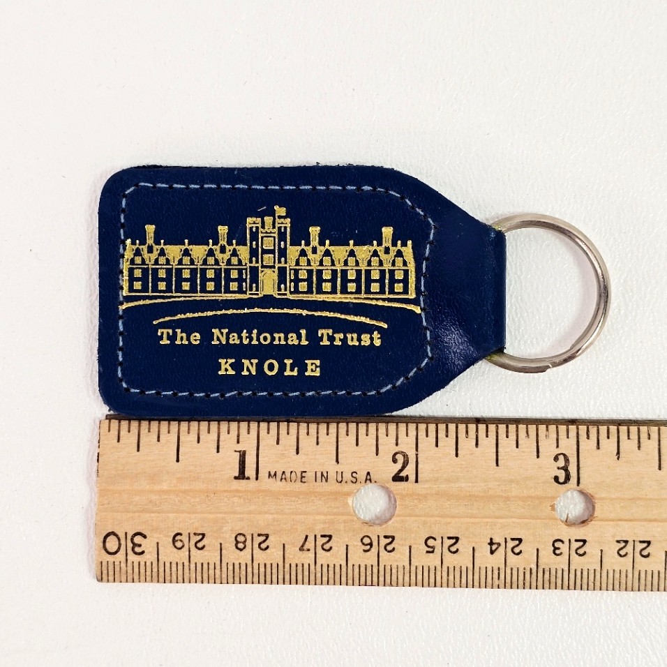 The National Trust Knole Kent United Kingdom Blue Leather Souvenir Keyring