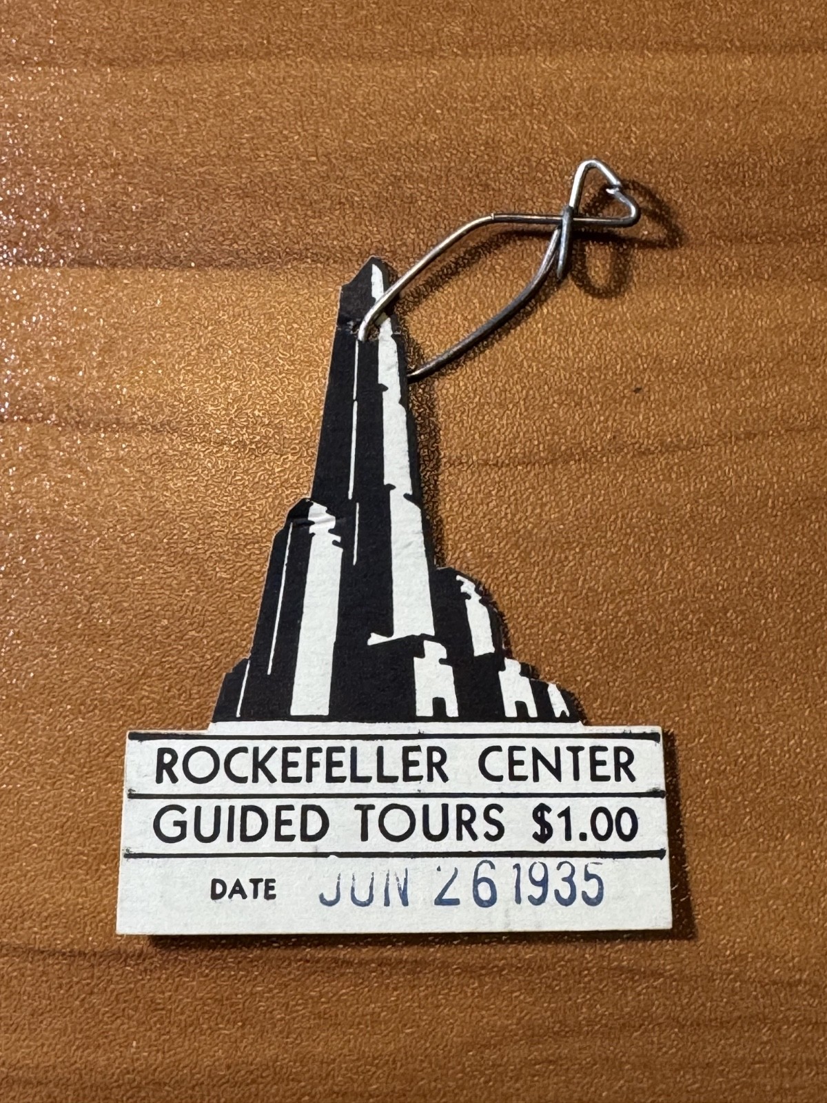1935 Rockefeller Center Weekly + Guided Tour Ticket NBC Studio Tour NYC Ephemera