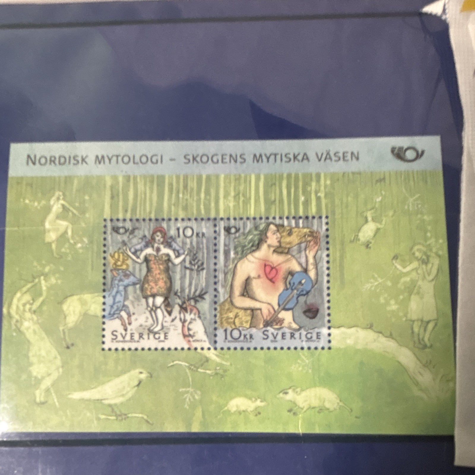 Sweden Souvenirs Lot Pins Patches Stamps Coins Banknotes Pen Coloring Book