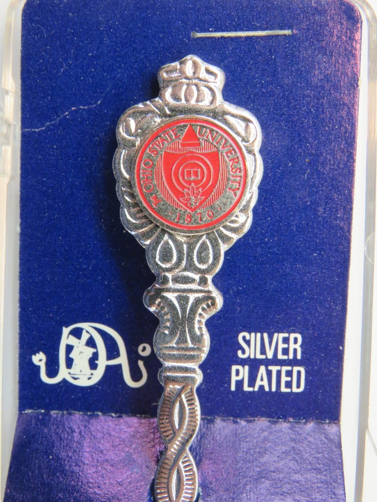 Vintage Silver Plated Souvenir Spoon 4.3″ OHIO STATE University Since 1870