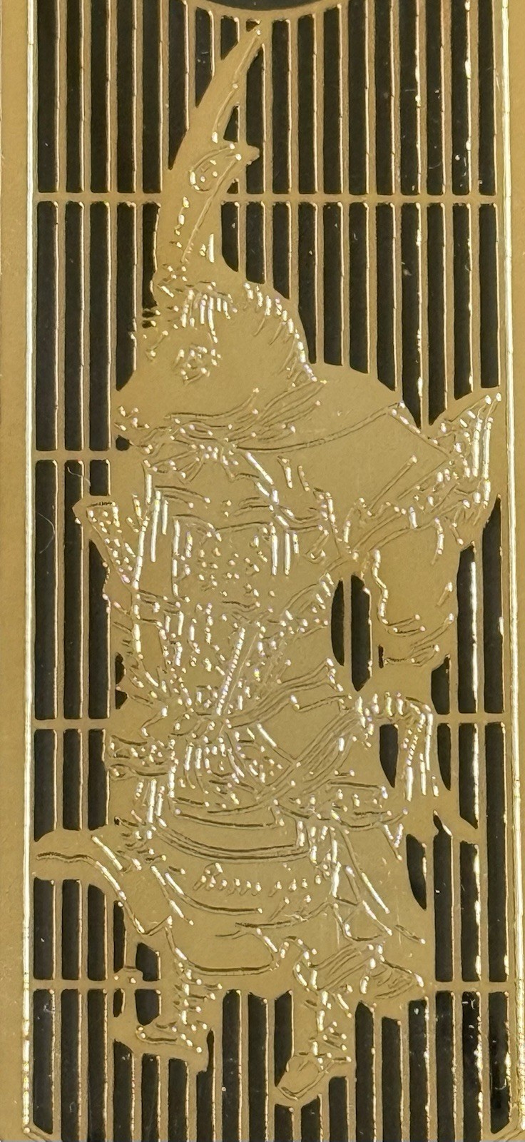 National Palace Museum Taiwan 24K Gold Plated Brass Book Mark Lot of 2 (Horse)