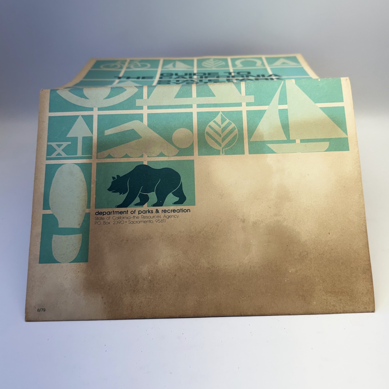 Vintage 1979 Guide to the California State Park System Large Fold Out Map Brochu