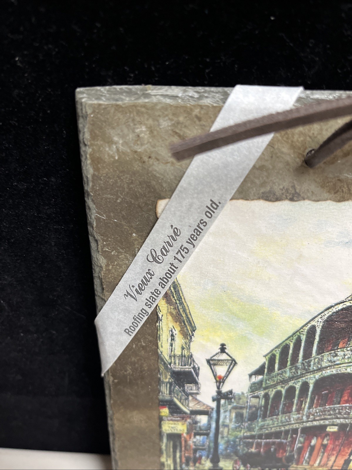 FRENCH QUARTER New Orleans Hand Crafted Roofing SLATE Wall Decor 7”X9”