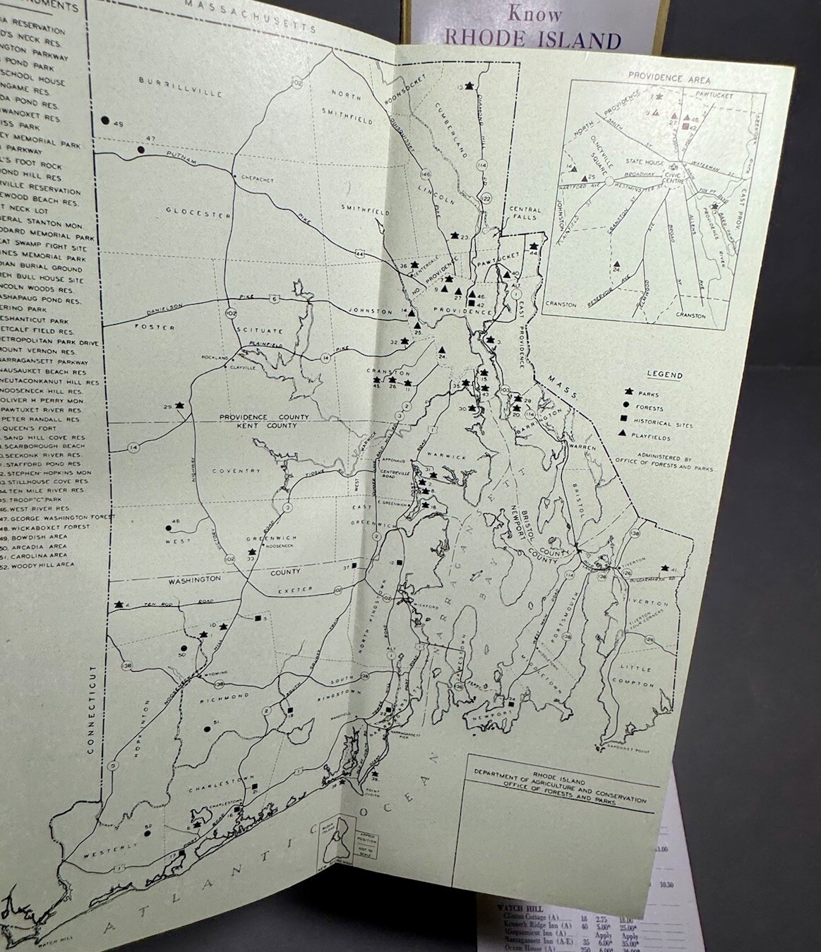Vintage Rhode Island 1942 Travel Tourism Brochure Travel Pamphlet Booklets