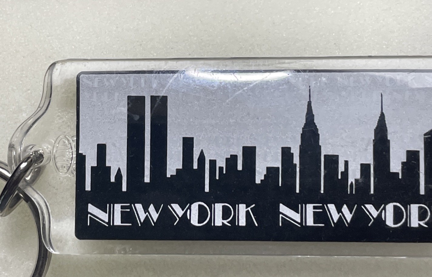 Vintage New York City New York Skyline Souvenir Travel Keychain Key Ring 1983